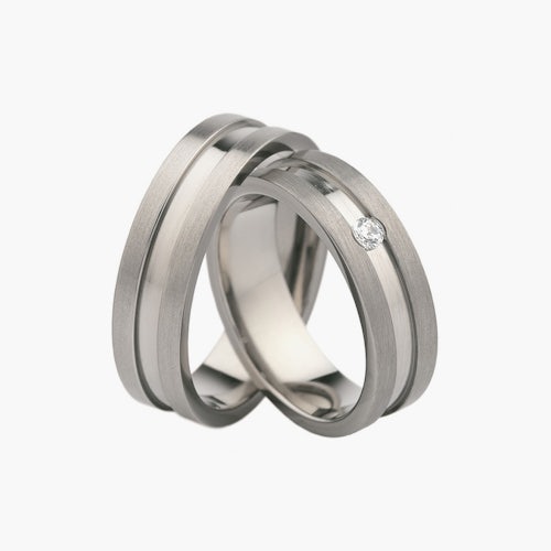 Obrączki ślubne: tytan, płaskie, 6 mm